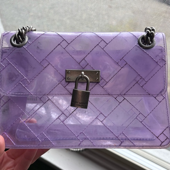 Kurt Geiger Purple Transparent Crossbody Bag - Picture 13 of 15